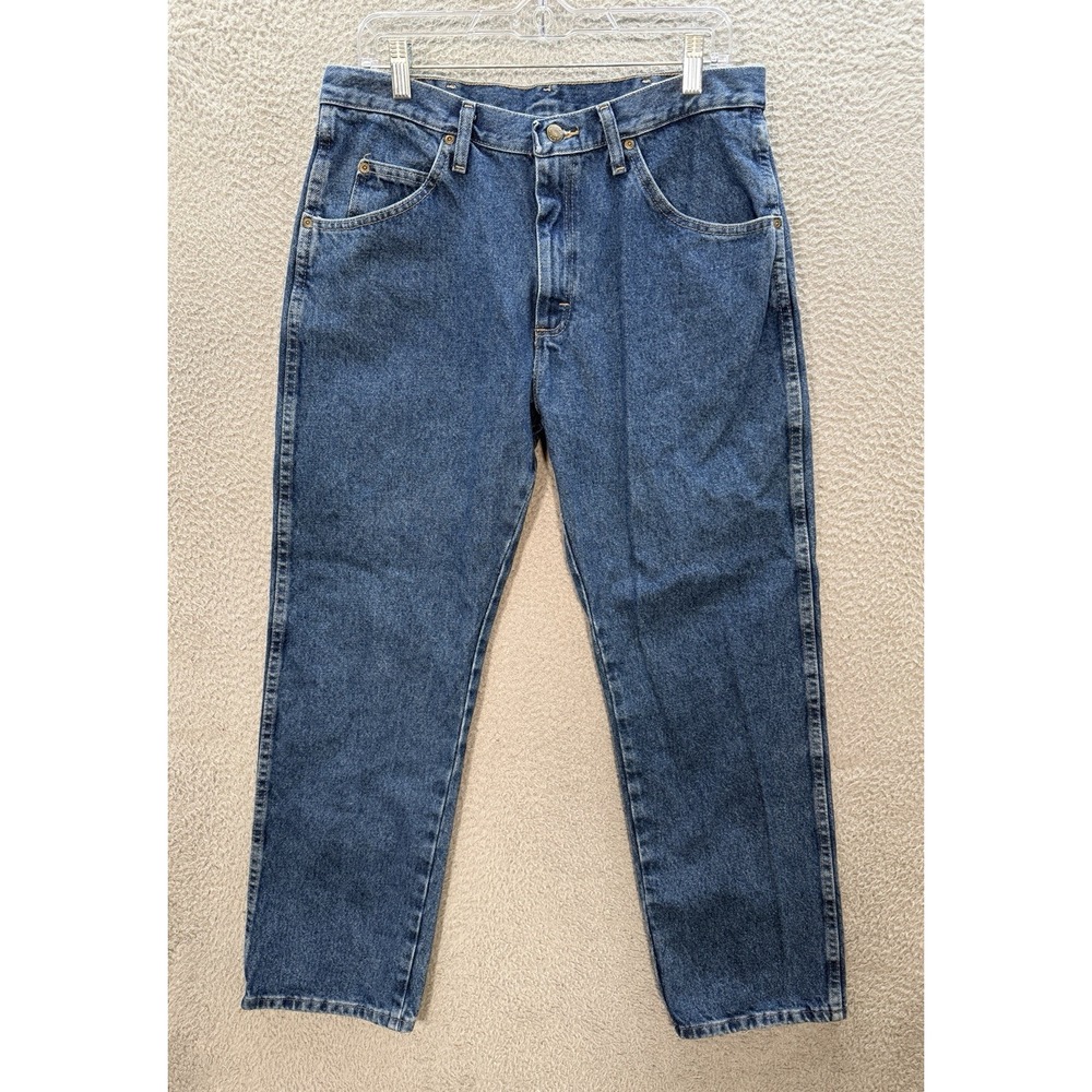 Wrangler Jeans Mens 34x29 Blue Regular Fit Workwear Chore Barn Skater Grunge